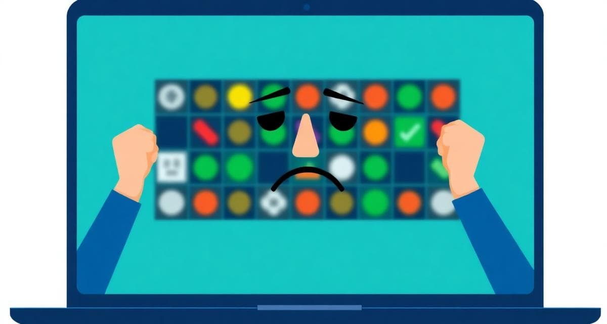 Frustrated user struggling with CAPTCHA puzzles
